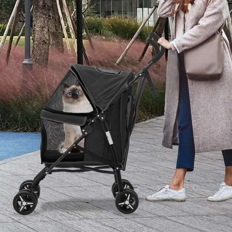 Athena Collection 4 Wheels Pet Stroller Dog Stroller for Medium