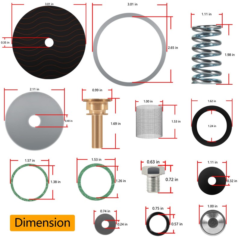 RK1-600XL Repair Kits compatible with 1" Model 600XL Pressure Reducing
