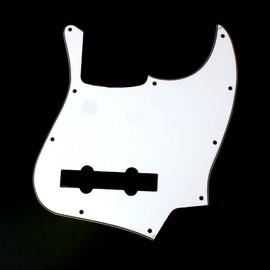 (G26) Replacement bass Guitar Pickguard For Jazz Bass 5 String JB,3ply White