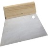 SCHULLER Notched trowel with wooden handle, width 180 mm, pointed