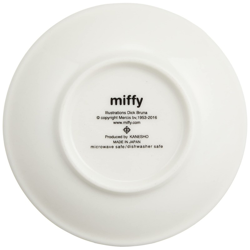 Dick Bruna 401106 Miffy Simple Face Mini Plate Plate, Sleep,
