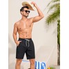 SILKWORLD Mens Swim Trunks with Compression Liner 9 Inch Inseam