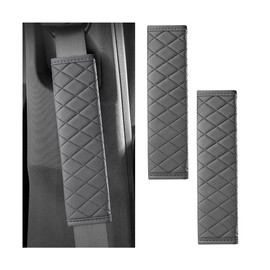 Mandark Car Seat Belt Cover, 2PCS Soft Comfort Vehicle Seatbelt Protection Pad for Safety Driving, Automotive Interior Harness Neck Shoulder Strap Protector Accessories, Universal Fit (Gray)