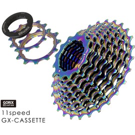 GORIX Bike Cassette Sprocket Oil Slick (11 Speed, 11-34T)