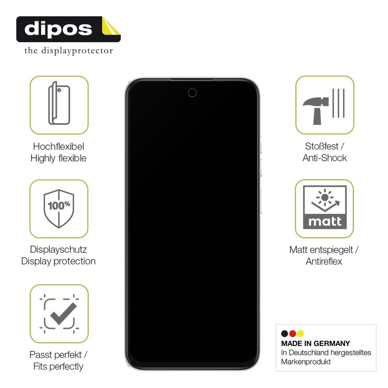 dipos FLEX 2x Schutzfolie matt passend für Tecno Spark Go