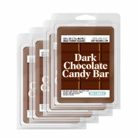 Dark Chocolate Candy Bar Scented Wax Melts - Smells Like Dark Chocolate - Chilli Pepper - Clove- 100% Naturally Vegan Soy and Premium Fragrance | Handmade in Denver, Colorado (4 Pack Wax Melts)