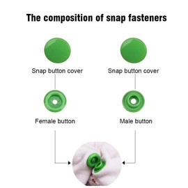 Trimming Shop 360 Sets Plastic Snaps Set with Snap Press Pliers, T5 No-Sew KAM Snap Starter Kit 24 Colors Poppers DIY Studs with Clear Storage Box for Woollen Clothing Kid Wear Fabrics Nappies Bibs