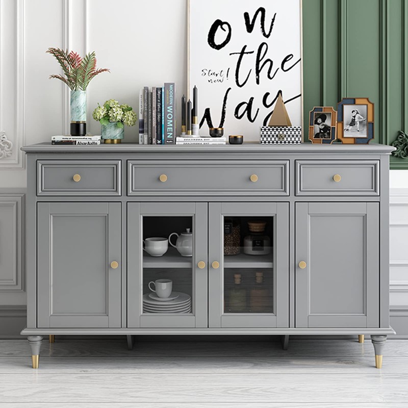 WEAVERBIRD 4 Pieces Round Cabinet Knobs Brushed Gold, Kitchen Cabinet