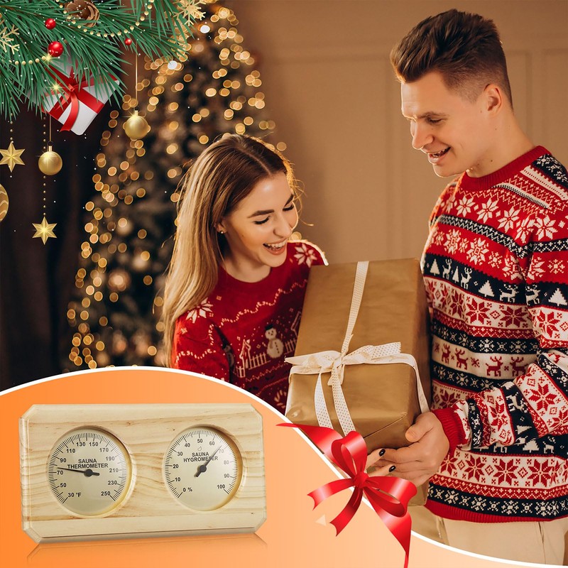 Foxyoo Sauna Thermometer - Sauna Accessories for Sauna Room,℉ Horizontall