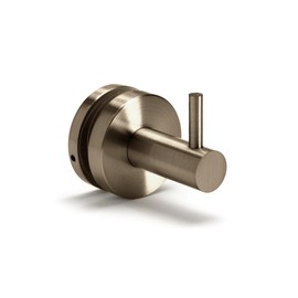 FHC PRH1BBRZ Peg Robe/Towel Hook for 3/8" and 1/2" Glass - Brushed Bronze