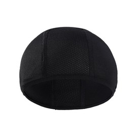 Inner Cap, Mesh Helmet, Breathable, Antibacterial, Quick Drying, Sweat Absorbent, Black, Set of 1