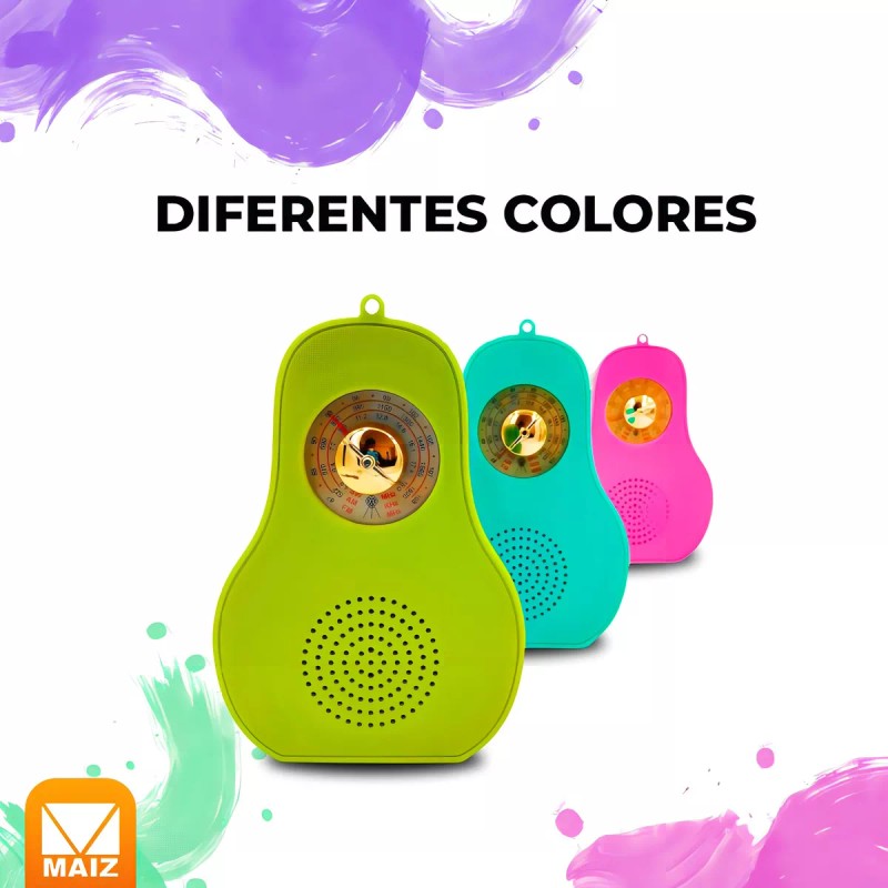Maíz Bocina Bluetooth/radiofm/am/swusb/tf Card Forma De Aguacate Color Rosa