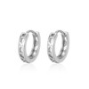 Women's Roman Numerals, Atlas Style, 925 Silver, Hypoallergenic Earrings, Hoop