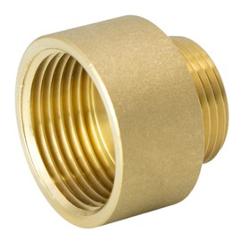VARIOSAN Socket Nipple Reducer 15082, 3/4 Inch x 1/2 Inch Female Thread/AG, Brass, Suitable for Drinking Water