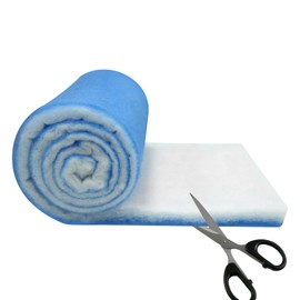 GourragePro 1.25in Thick Koi Pond/Aquarium Filter Media Roll 12"x72" - Cut-to-Fit Reusable Mechanical Filter Pad for Fish Tank Filters,Achieves Crystal Clear Water