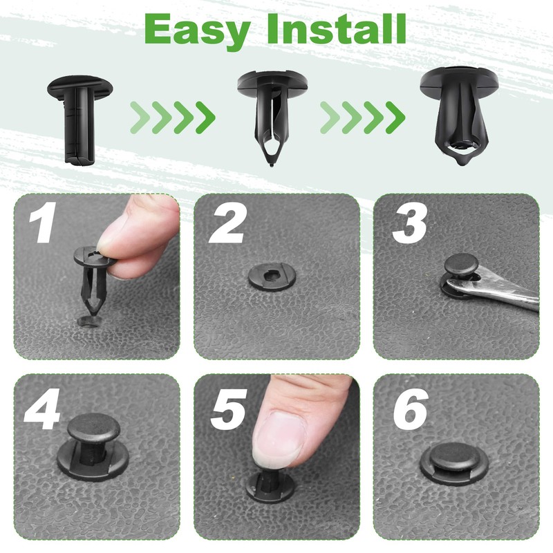 10L0L Golf Cart Floor Mat Push Rivets for Yamaha Models