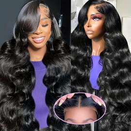 20 Inch Glueless Wigs Human Hair Pre Plucked Pre Cut 5x5 HD Lace Closure Wigs Human Hair Body Wave Lace Front Human Hair Wig 180% Density Wear and Go Glueless Wig for Women