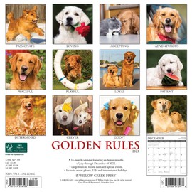 Golden Rules 2023 Wall Calendar