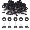 Fishing Bobber Stopper,300Pieces/50Groups 6 in 1 Black Rubber Space Beads