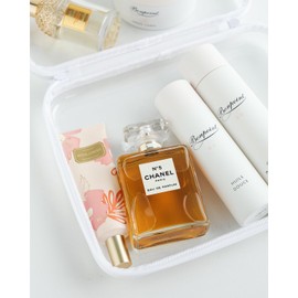 3PCS Zippered Hard Pouch Double,Portable Waterproof Cosmetic Bag with Zipper,Kid's Toy Storage Organizer Bins,Hard Plastic Case,Clear Zipper Bags for Organizing,Pencil Case