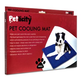 Petlicity Cooling Gel Mat for Pets Magic Multi-Function Jelly Pad Cushion Absorbs Heat From Animal to Keep them Cool-Portable and Easy to Wipe Clean (Small)