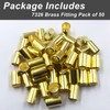 50PCS 7326 Brass Fitting Ferrules, 0.593in ID x 1in Long