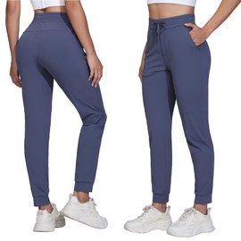 NVbeaut Womens Joggers with Pockets Workout Athletic Golf Hiking Track Sweatpants High Waisted Lightweight Comfy Stretch Casual Lounge Work Dress Pants Yoga Leggings Trendy Clothes Outfits 27" Grey S