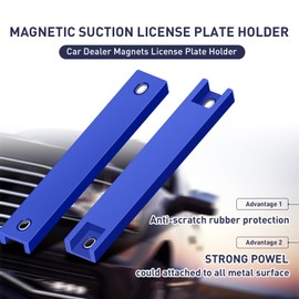 2 Pack Magnetic License Plate Holder，Temp Tag Holder for Car Dealer License Plates on Test Drives，Magnet License Plate Holder，License Plate Magnetic Mount，License Plate Magnet（Blue）
