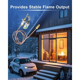 Q314A4586 Pilot Burner with Thermocouple Assembly Compatible with Honeywell TRC Q309 Q340 Q390 or Q313 Thermopile, Gas Furance Pilot Burner Replace Q314A-CSC