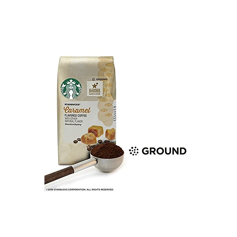 Starbucks Flavored Ground Coffee, Caramel, 11 OZ