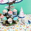 Soporte de dinosaurio para cupcakes de 3 niveles para niños,