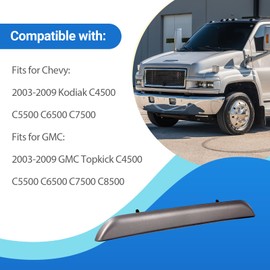 CULMKARI Front Hood Handle Grab Fits for 2003-2009 Chevy Kodiak C4500 C5500 C6500 C7500 GMC Topkick C4500 C5500 C6500 C7500 C8500 Replaces 15814272 Gray Color