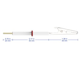 Labasics Electrode Holder, Multifunctional Electrode Clamps with Removable Stainless Steel Gator Clip and PTFE Body Electrode Clip for Electrochemical Experiments, 80 mm
