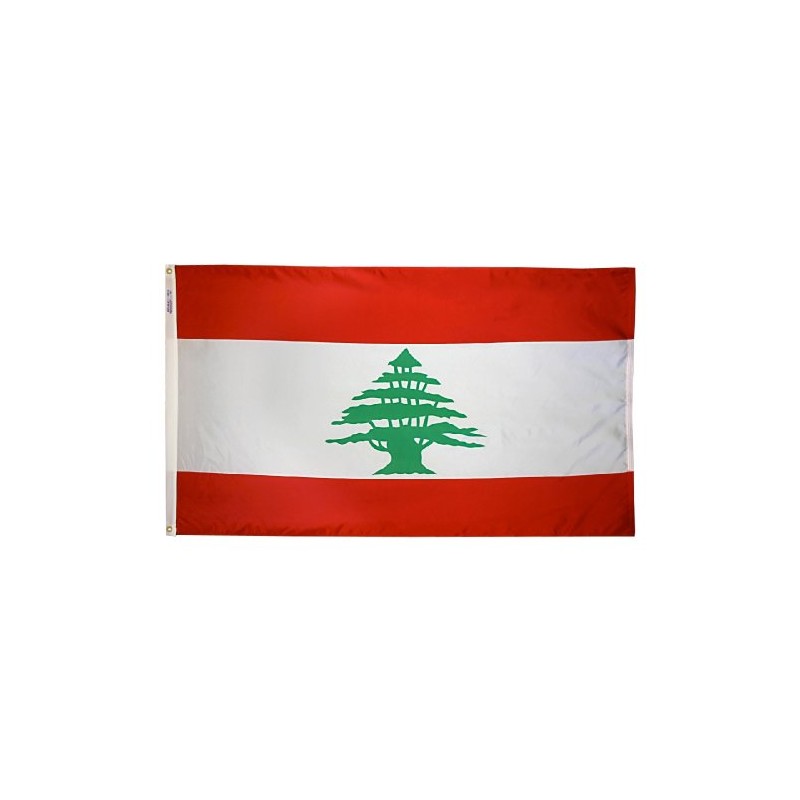 Lebanon 2ft x 3ft Nylon Flag - Outdoor