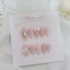Lovely Hound Check Ribbon Handmade Nail Tips - Mediaval /