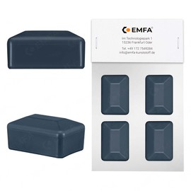 EMFA Fence Post Caps Rectangular 60 x 40 mm Anthracite Pack of 4 Post Caps Plastic Cover Caps Fence Caps