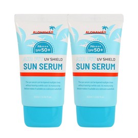 Food Aholic (2 Items) Alo Hawaii UV Shield Air Fit Sun Serum 60ml SPF50+ PA++++ / Non-whitening moisturizing sunscreen sunblock UV protection / (2개)알로하와이 UV쉴드 에어핏 선세럼 60ml SPF50+ PA++++ /백탁없는 수분 썬크림 선블록 자외선차단제