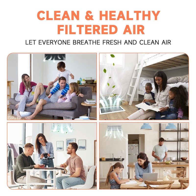 4x12 Inch Vent Filters for Home Floor Register Ceiling ULTRA