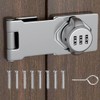 GDFOX Mechanical Password Rotary Hasp Locks, Door Security Slide Latch