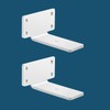 MLOQI Pack of 2 Shelf Brackets, Shelf Brackets, Heavy Duty