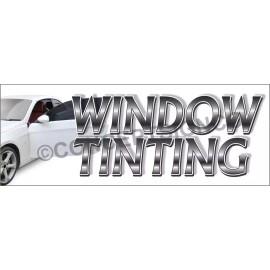 Concept Signs & Graphics 1.5'X4' WINDOW TINTING BANNER Outdoor Sign Auto Car Vehicle Tint Dark Film Glass
