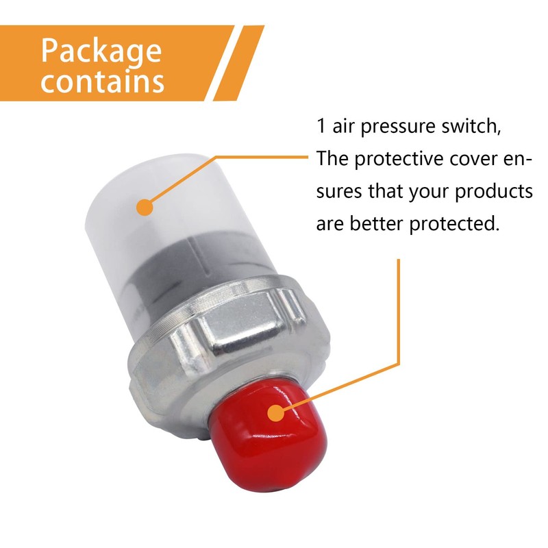 mankk White 70-100 PSI Air Pressure Switch,1/4"NPT Thread 24V 12V