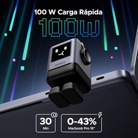 UGREEN Uno 100 W Cargador Tipo C, GAN Nexode con 4 Puertos 3C1A