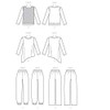 KWIK-SEW PATTERNS K4143 Misses' Tops & Pants, (X-Small-X-Large)