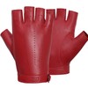 GSG Women Red Driving Gloves Fingerless Leather Gloves Unlined Half
