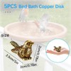 5 Pcs Copper Bath Disk Ornaments Bird Bath Copper Disk,