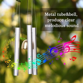 Wind Chimes Solar Hummingbird Wind Chime with Metal Tubes Color Changing Lights Outdoor Solar Lights Hanging Decorative Garden Lights Xmas Gifts for Decor Home Garden Patio Yard Indoor Outdoor