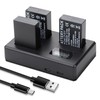 3-Pack LP-E17 Battery with Smart Triple Charger for Canon EOS