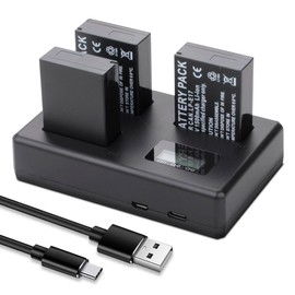 3-Pack LP-E17 Battery with Smart Triple Charger for Canon EOS M3, M5, M6