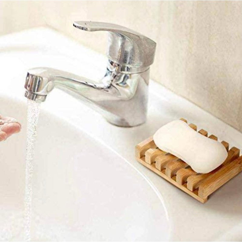 Kandid Natural Bamboo Soap Dish - Eco-Friendly Soap Holder with